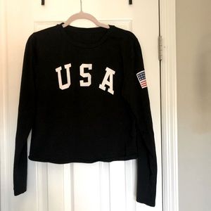 Black long sleeve athletic tee from Amazon